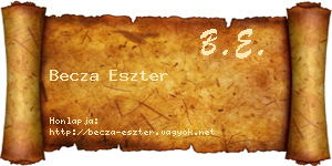 Becza Eszter névjegykártya